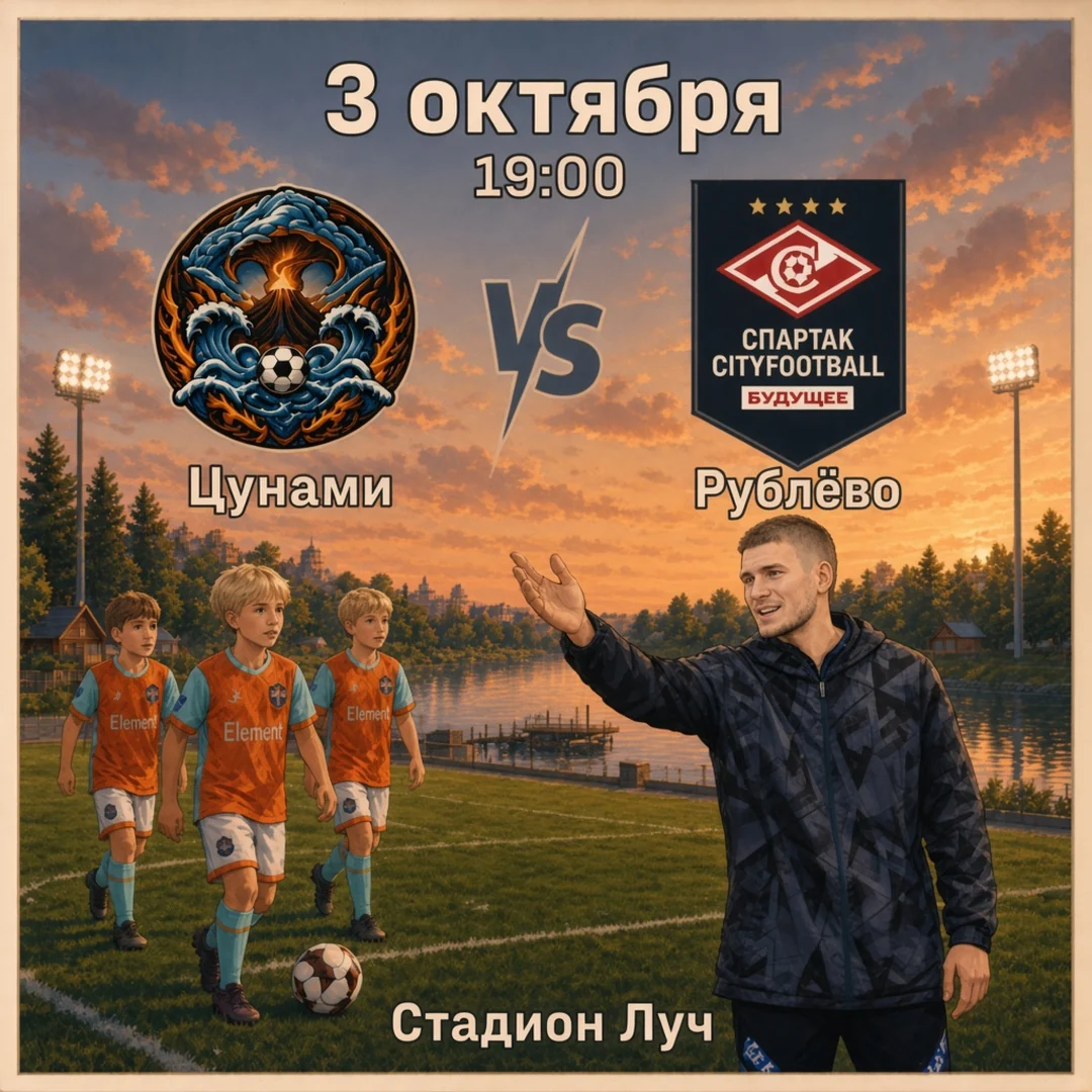 Стихия-Цунами — Спартак Сити Футбол Рублёво, 3 октября, 19:00, Стадион Луч
